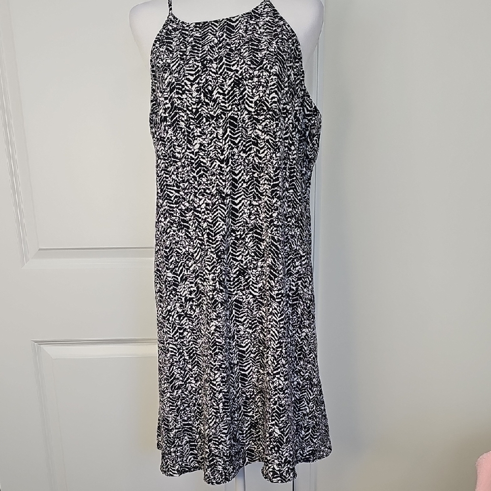 Decree Women's Monochrome Midi Dress Size XL